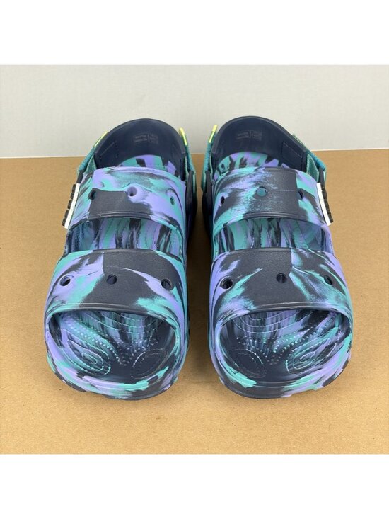 Crocs All Terrain Marbled Sandals Mens 12 Purple Teal Adjustable Sport Casual main image 5